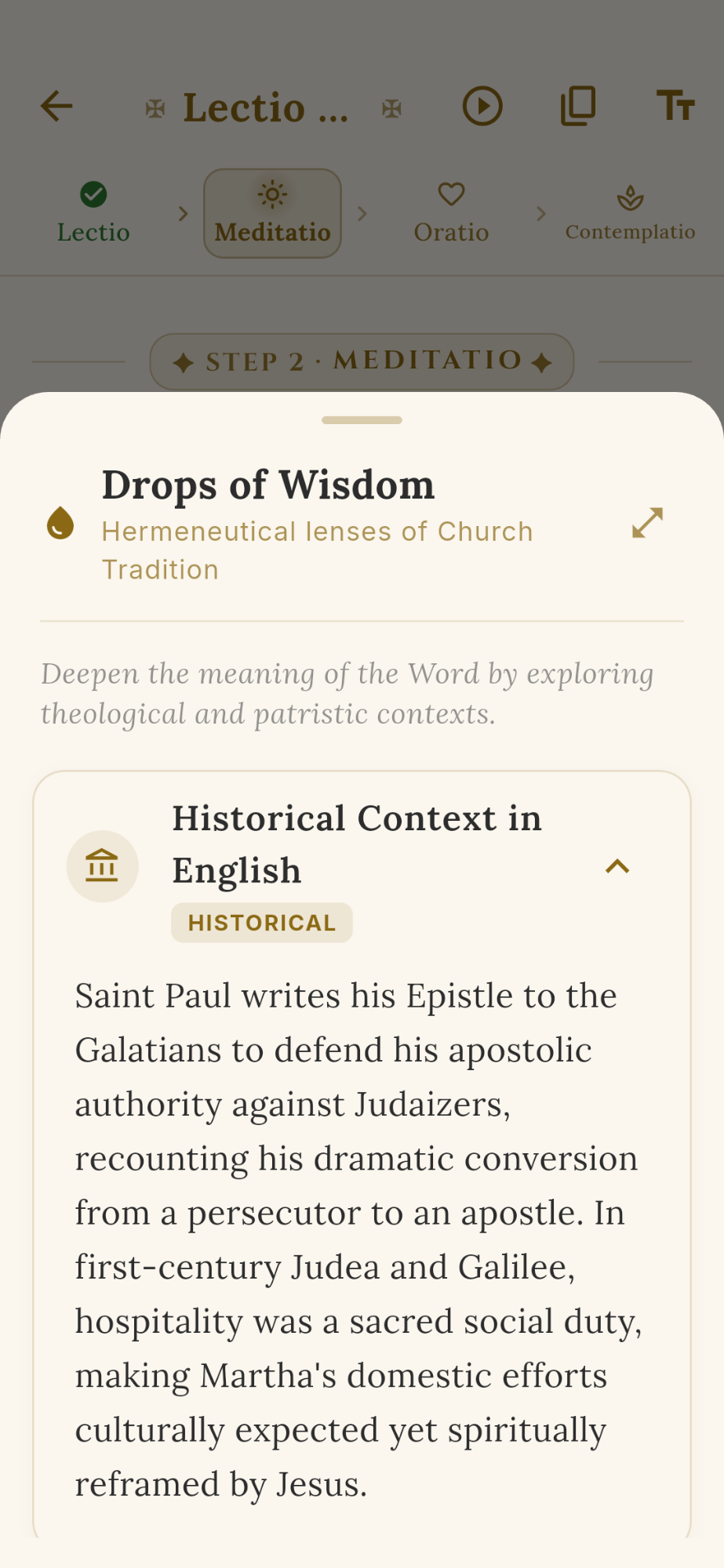 Drops of Wisdom from the Church tradition
